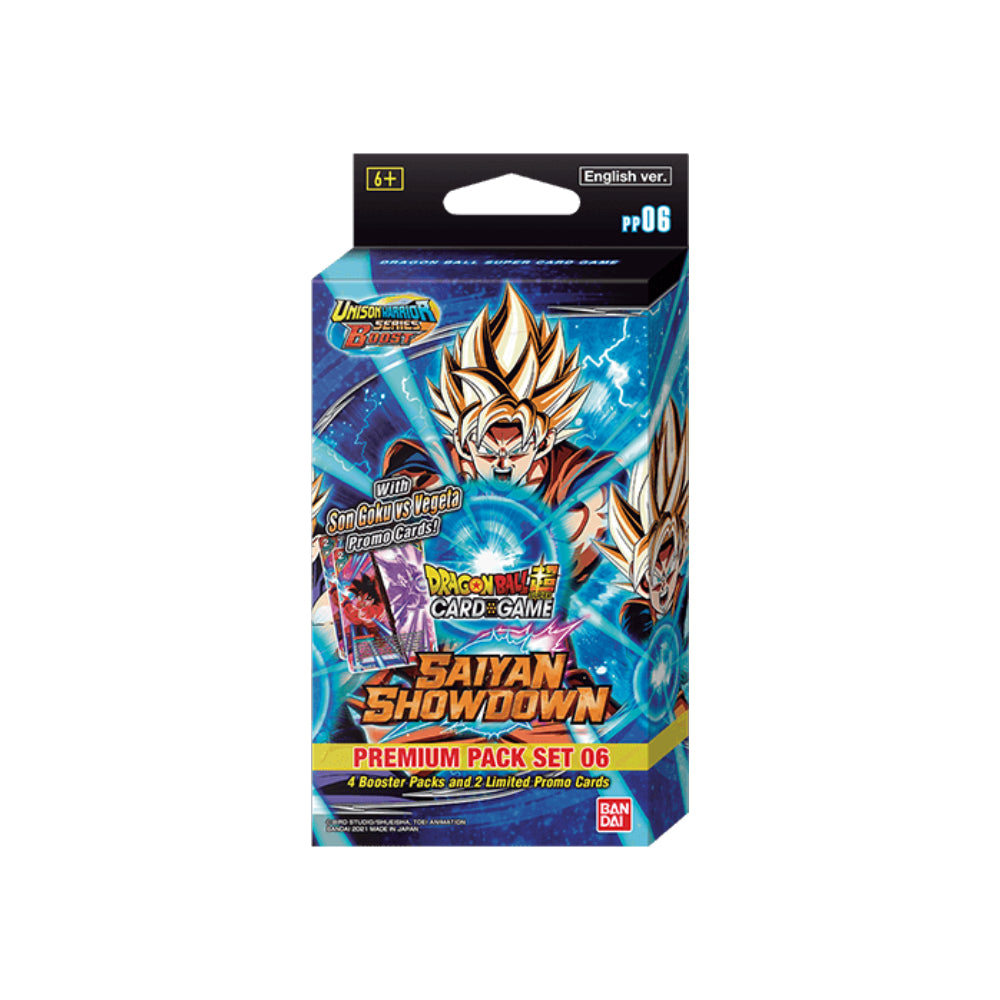 DRAGON BALL SUPER CARD GAME - Saiyan Showdown - Premium Pack Set 6 [PP TAK Games Pty Ltd DRAGON BALL SUPER CARD GAME - Saiyan Showdown - Premium Pack Set 6 [PP TAK Games Pty Ltd